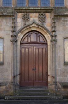 Detail of main entrance. Our Lady Of Loretto Roman Catholic Church