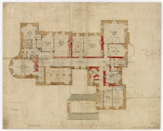 House for Sir Andrew Noble.
Floor plan.