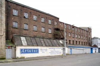 Falfield Street, old and new mill buildings, view from SE