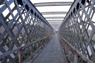 View looking along deck from SW showing structural elements