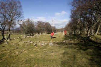 View of the remains of the hut-circle, taken from the S.
