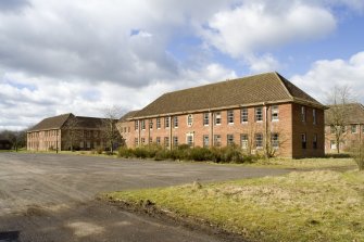View.  Main (S-facing) elevation of Sandhurst Barrack Block from SE.
