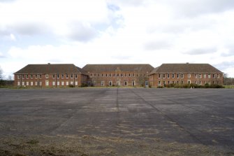 View.  Main (S-facing) elevation of Sandhurst Barrack Block from S.