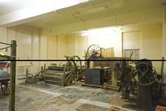 Interior.  Barrack room showing material from collections of National Museum of Scotland.