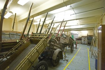 Interior.  Barrack room showing material from collections of National Museum of Scotland.