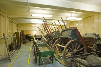 Interior.  Barrack room showing part of collections of National Museum of Scotland.