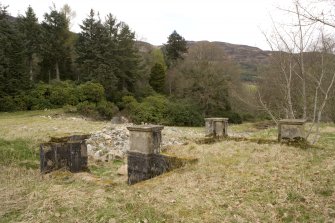 View of remains of house