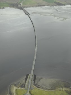 Oblique aerial view centred on the road bridge, taken from the NNW.
