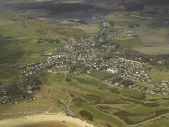 Oblique aerial view of the town centred on the hotel, taken from the ESE.