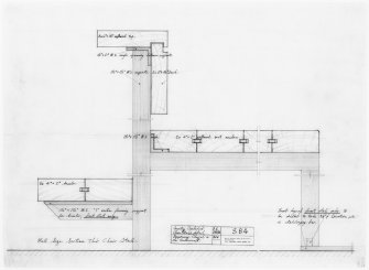 Details of choir stall for temporary chapel in the undercroft.