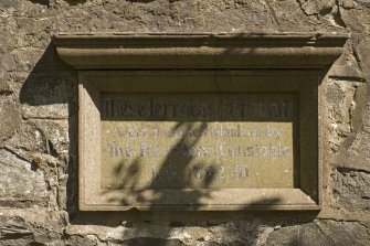 Detail of plaque.