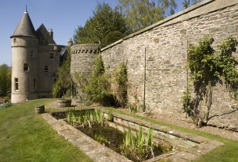 View of walled garden from east south east.