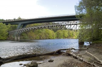 View from WSW with new road bridge beyond