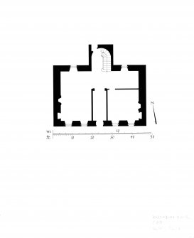Publication drawing. Knockdow House; plan of original block (after Mackie Watson)