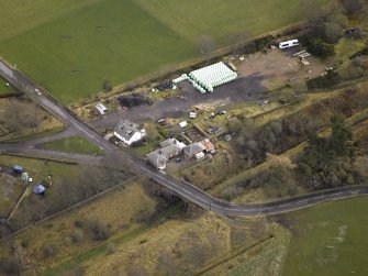 Oblique aerial view centred on Tynehead railway station, taken from the W.