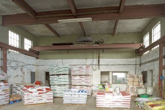 Interior.  Main workshop showing overhead gantry.