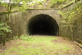 Detail.  N entrance of tunnel showing arch and abutments from NW.