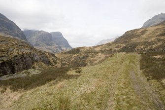 View from E showing section of road leading to The Study