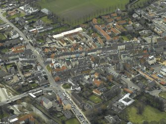 Oblique aerial view of the town, taken from the NE.