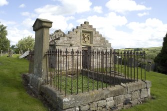 View of Kerr burial vault from WNW