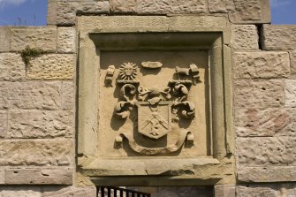 Detail of Kerr burial vault armourial panel