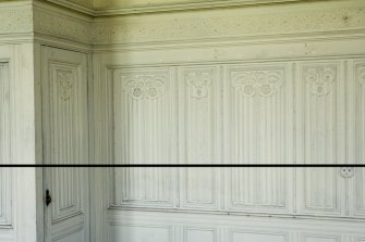 Interior. First floor. Boudoir Detail of wall panelling