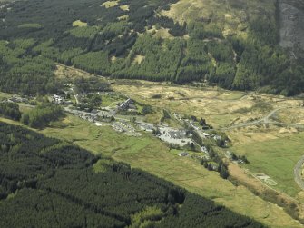 Oblique aerial view centred on the village, taken from the NE.