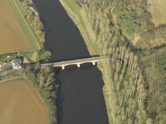 Oblique aerial view centred on Mertoun Bridge, taken from the SSE.