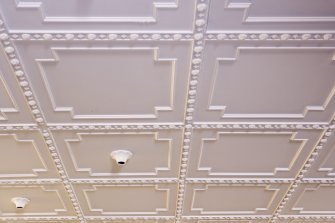 Interior. Detail of ceiling under balcony