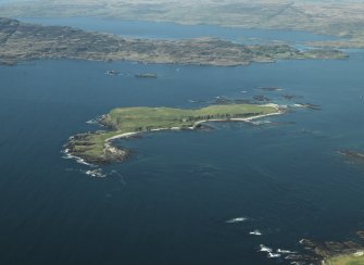 General oblique aerial view centred on the island, taken from the SSE.