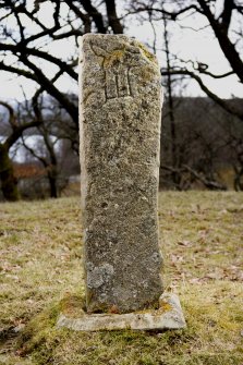 Detail of carving, Dunachton Pictish symbol stone.