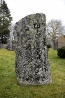 View of the Inverallan cross-incised slab from SW