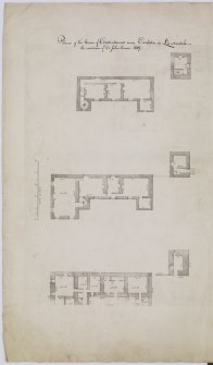 Digital copy of page 35 verso: Plans of Floors in house of Cowdenknows near Earlston
Insc. "Plans of the House of Cowdenknows near Earlston in Lauderdale -the residence of Dr John Home. 1807"
'MEMORABILIA, JOn. SIME  EDINr.  1840'