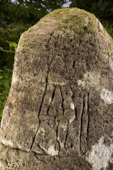 Detail of carved pictish figure