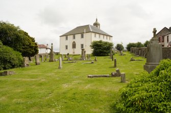 View of church and churchyard from NW