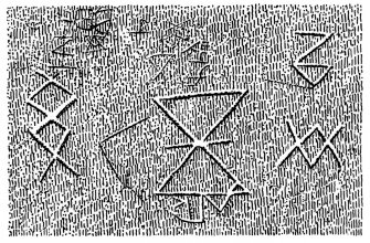 Publication drawing. Garron Bridge; mason's marks. 