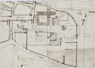 Digital copy of page 69: Ink sketch plan of part of St Andrews
'MEMORABILIA, JOn. SIME  EDINr.  1840'