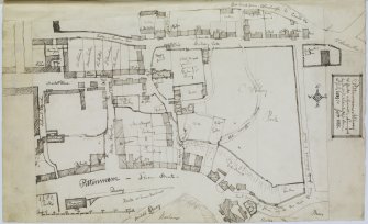 Sketch plan of Pittenween Abbey
Insc. "Pittenweem Abbey & parts adjacent. Surveyed by Messrs Jo. Mackinlay & Jo. Sime, 16th July 1829 & Sept. 1833"
'MEMORABILIA, JOn. SIME  EDINr.  1840'