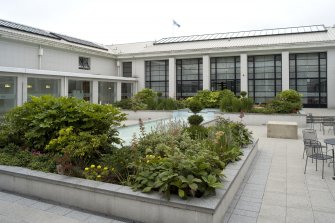 View of courtyard area from NE