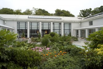 View of courtyard area from NW