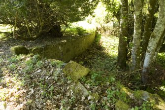 Detail of retaining wall to W of terraces