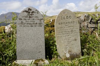 View of gravestones to John Campbell and Margaret McCallum Campbell and Archibald Campbell