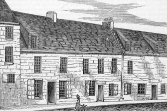 Scanned copy of engraving showing general view.
Insc.:'Camlachie Mansion.'
Taken from J Tweed, Glasgow ancient and modern DIV III: Glasghu Facies a view of the city of Glasgow, vol III, p 754