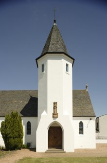 View of entrance and tower.