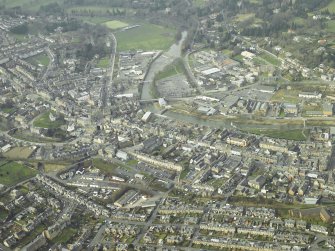 General oblique aerial view centred on town, taken from the NE.