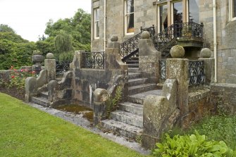 E Garden steps. View from NE