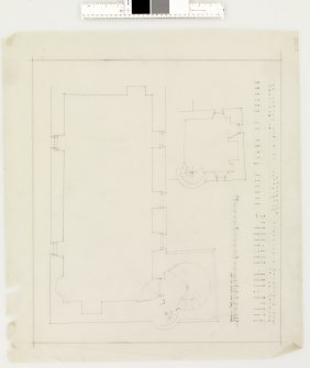 Survey plans of second floor and cap-house.