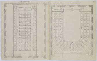Digital copy of page 7a: Plan of Ground Floor and Plan of Gallery of Lady Glenorchy's Free Church
'MEMORABILIA, JOn. SIME  EDINr.  1840'