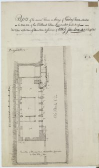 Digital copy of page 12a: Ink sketch plan of Old Bank Close, Buchanan's Court, Brodie's Close and Fisher's Close in Lawnmarket, with letter written on back.
'MEMORABILIA, JOn. SIME  EDINr.  1840'