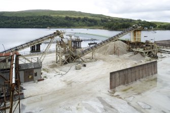 Elevated view from W of conveyors nos. 1 and 2
